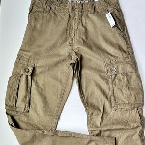 Cargo Pants Linen/cotton Olive Green Size 31 Waist 32 Length